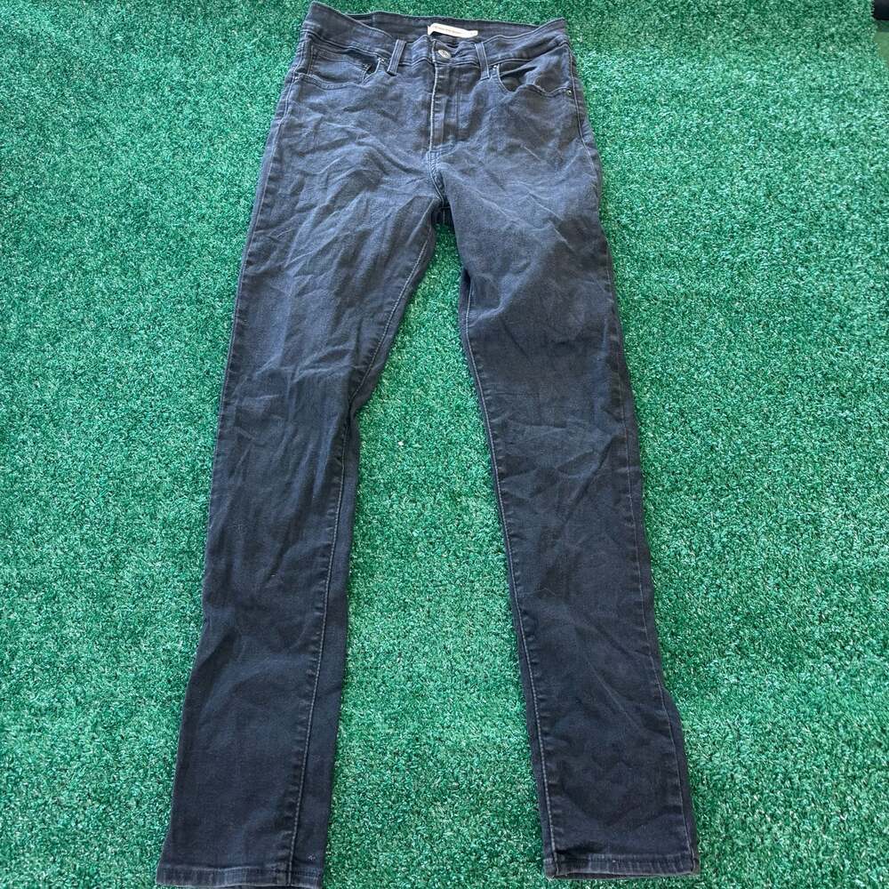 Levi's 721 High Rise Skinny Black Denim Jeans Size 30